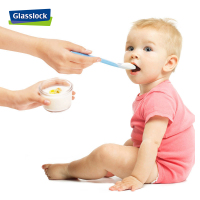 三光云彩（GLASSLOCK）韩国进口钢化玻璃冷冻保鲜盒食物防漏密封储存盒圆形婴儿辅食盒碗3件套礼盒套装165ml*3