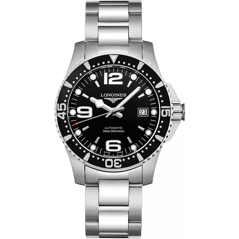 浪琴(LONGINES)瑞士自动机械男表41mm不锈钢表带潜水手表耐用防水防震