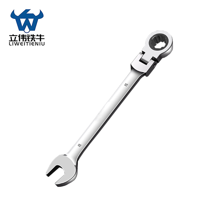 立伟铁牛活头两用棘轮扳手8mm/把高清大图