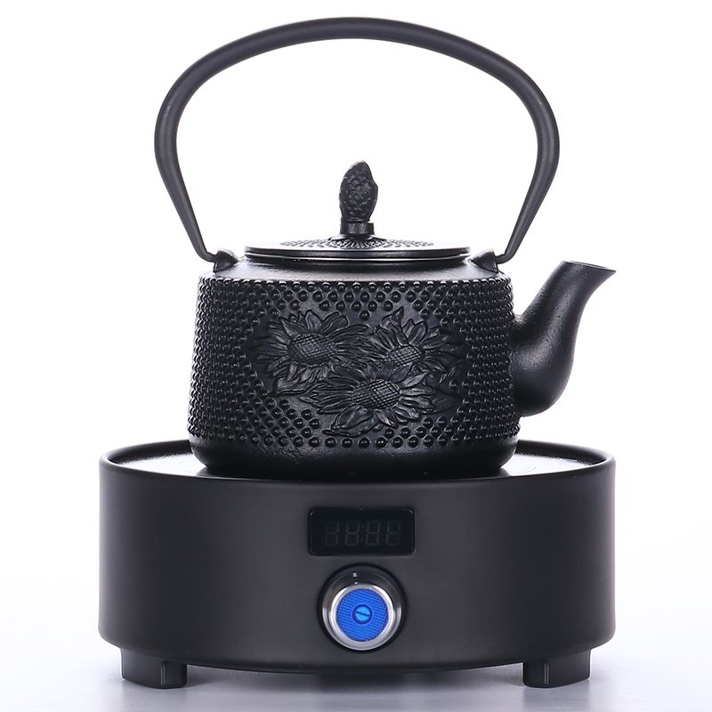 Atelier Tete 老铁壶茶壶铸铁煮茶器茶具家用煮水泡茶烧水壶电陶炉套装 葵花铁壶套组