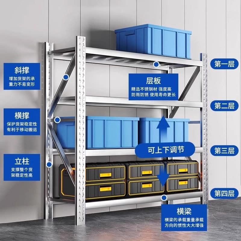 指臣不锈钢货架120*50*200cm(300kg)组图片