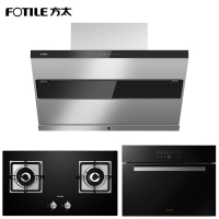 方太（FOTILE）19m3/min侧吸风魔方 触控式抽油烟机燃气灶具蒸箱三件套JQ25TS+GT6BE+E2蒸箱
