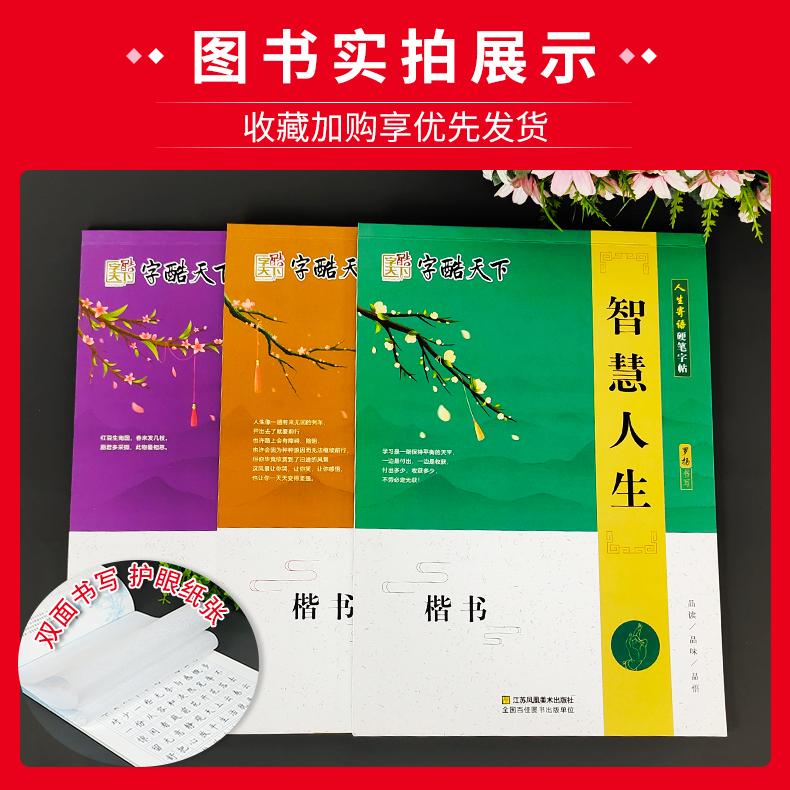千古名句 [正版]字酷天下心灵指南楷书字帖千古名句心灵小语智慧人生书法名家书写国家规范汉字楷书临摹练字本中小学大学生成人高清大图