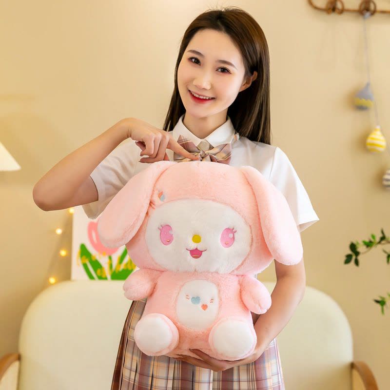 兔子毛库洛米公仔毛绒玩具玩偶大号巨型公仔床上睡觉女生图片