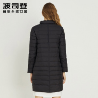 波司登羽绒服女士中长款 2017新款立领百搭轻薄宽松外套B70132102