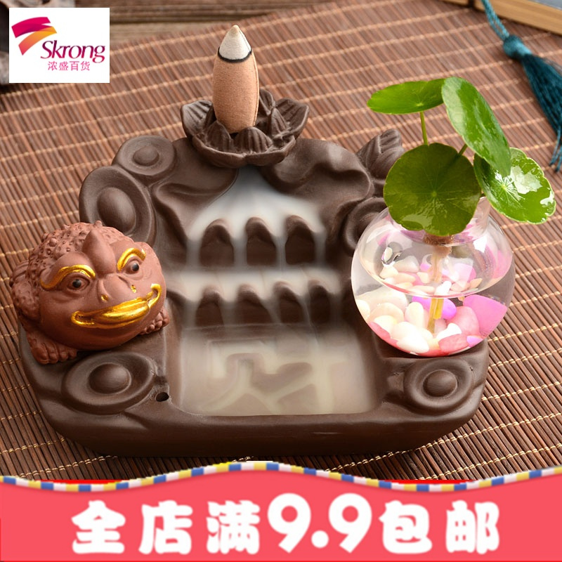 茶宠摆件精品创意陶瓷可养招财流香炉紫砂小和尚家居办公禅意茶玩