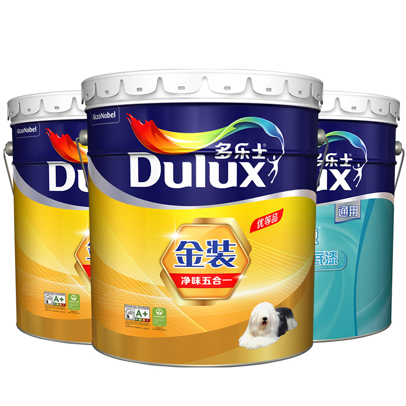 多乐士(Dulux)金装五合一净味内墙乳胶漆油漆墙漆墙面漆A8188+A914套装54L