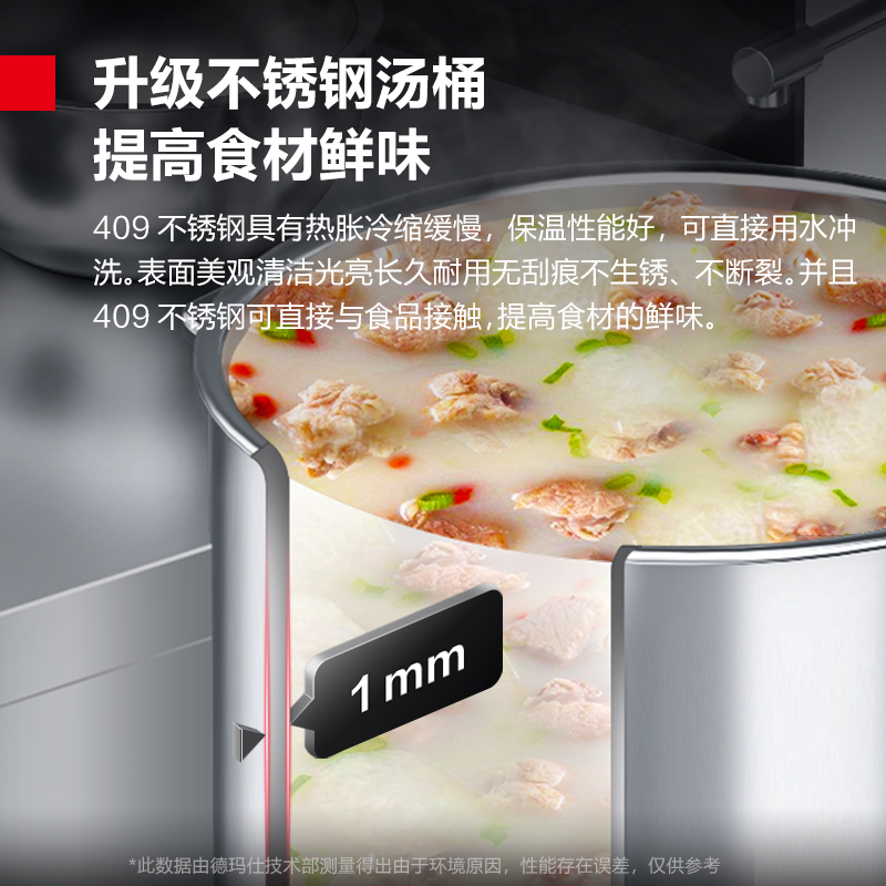 德玛仕(DEMASHI)电磁单头矮汤炉15KW大功率学校食堂厨房矮脚煲汤炉 熬汤炉矮汤炉单眼汤炉HW-TL15D-05高清大图