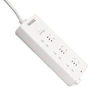 SAICKG SCC8-10880 三位5孔 三位2孔 1.8M 2500W 插排(单位:个)白