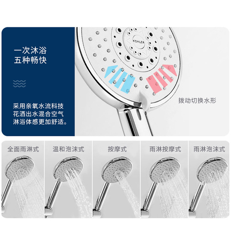 科勒恒温双花洒淋浴柱冷热龙头喷头淋浴花洒套装76623/26469