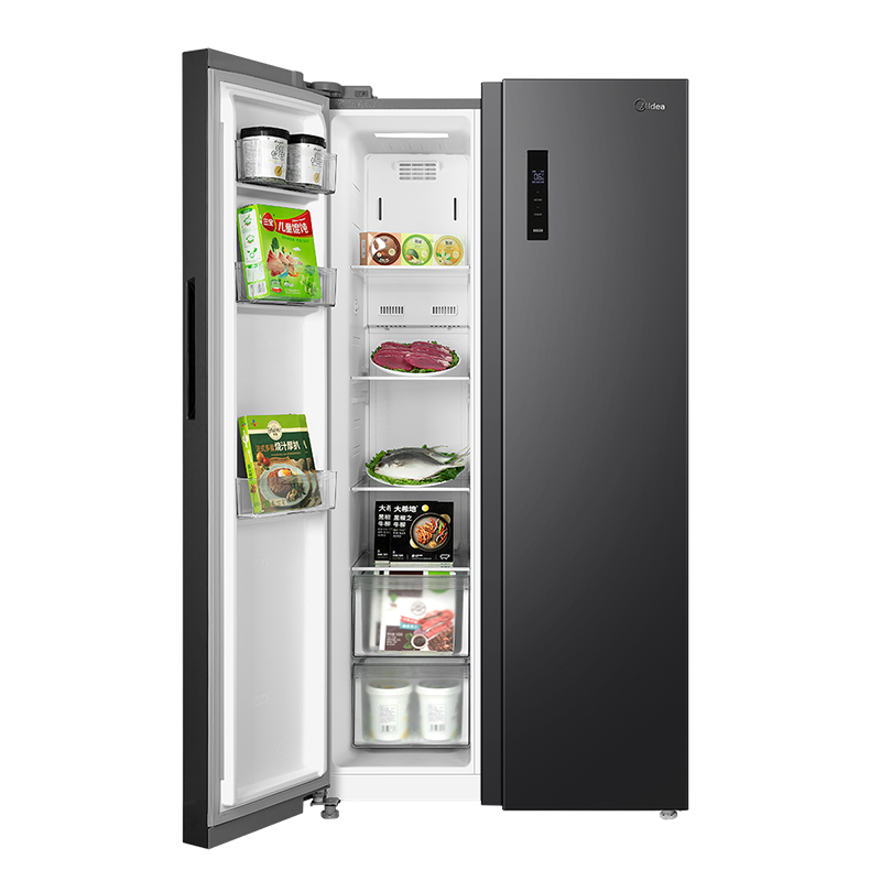 美的冰箱bcd562wkpme炭灰月夜