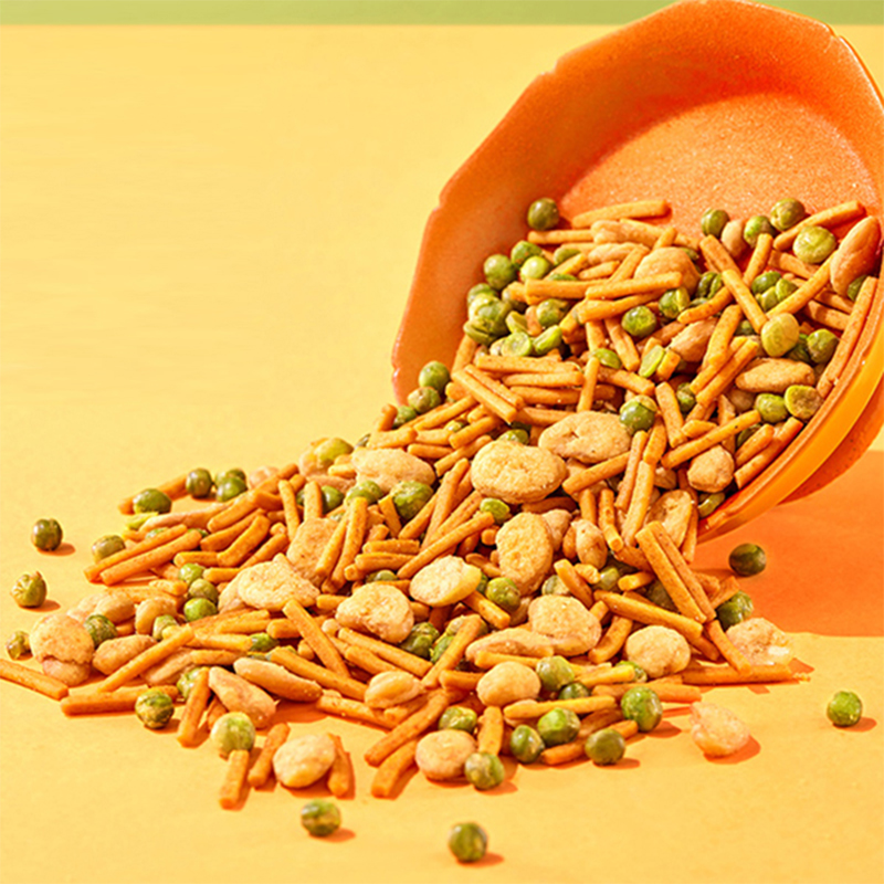 甘源蟹黄味258g虾条豆果蚕豆兰花豆办公室解馋零食小吃网红下午茶高清大图