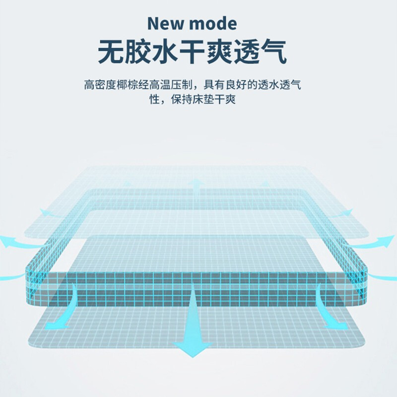域赢椰棕床垫宿舍学生单人床垫上下铺公寓寝室学校棕榈垫1900*900*50高清大图