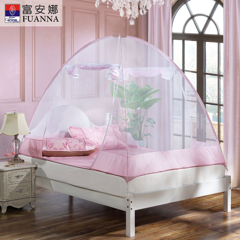 富安娜(FUANNA)家纺馨而乐蒙古包蚊帐1.8m床1.5双人家用加密加厚单人床品缤纷夏日高清大图