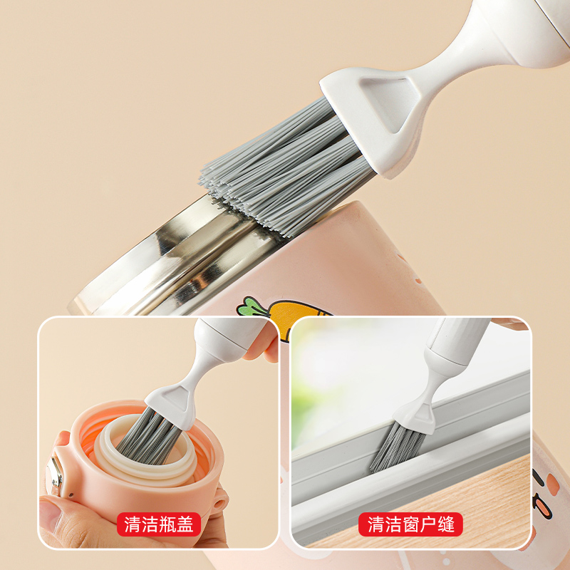 杯子清洁套装六合一多功能刷家用水杯奶瓶刷洗刷子全套 深入缝隙清洁无死角 轻松搞定水杯奶瓶 方便收纳高清大图