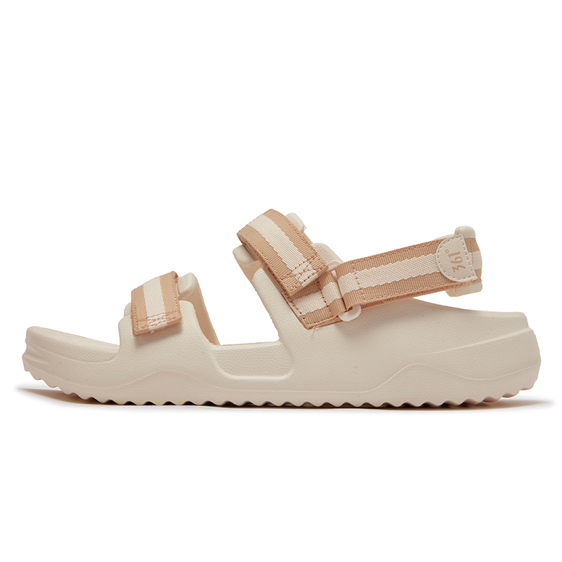 361°凉鞋男拖鞋运动鞋新款防滑魔术贴沙滩鞋外穿休闲凉拖 莲子白/杏茶色 44码