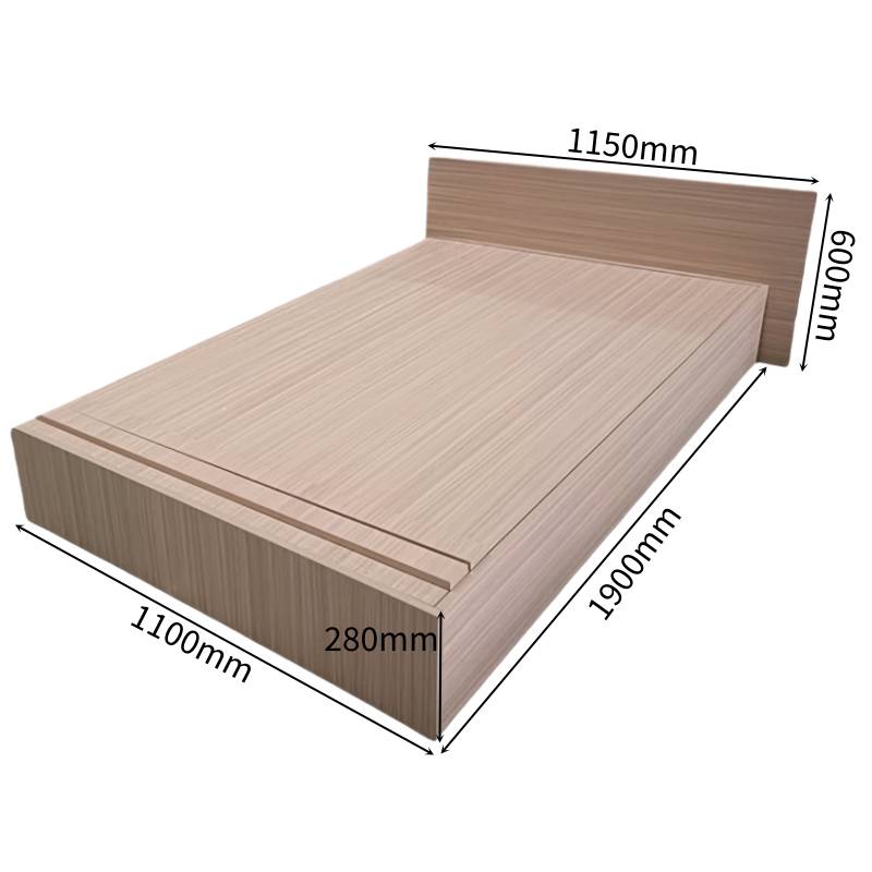 鑫木樽单人床1100mm张高清大图