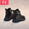 可莉允女童鞋马丁靴2022新款秋季儿童靴子秋冬款宝小女孩加绒二棉鞋短靴