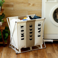 欧润哲进阶版铝制三格脏衣篮