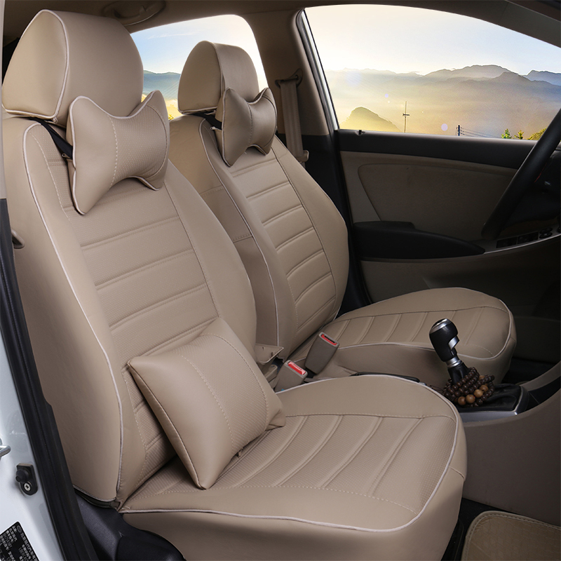 敬平大众捷达座套大众宝来桑塔纳polo朗逸专用汽车坐垫全革座套温馨米