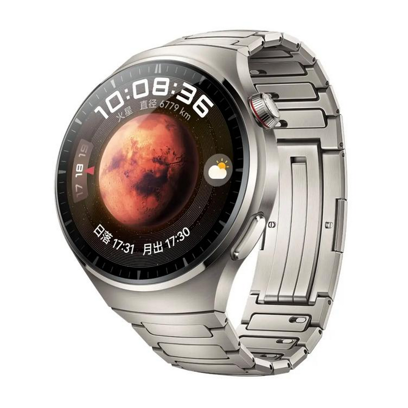 [二手99新]华为手表Watch4 46mm 黑色不锈钢表壳+氟橡胶表带 一键微体检高血糖风险评估eSIM通信手表高清大图