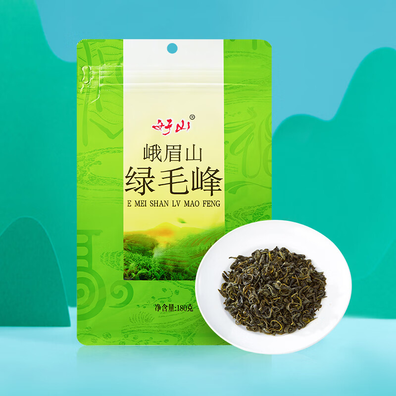 知福茶叶峨眉山绿毛峰明前高山头采嫩芽绿茶袋装180G