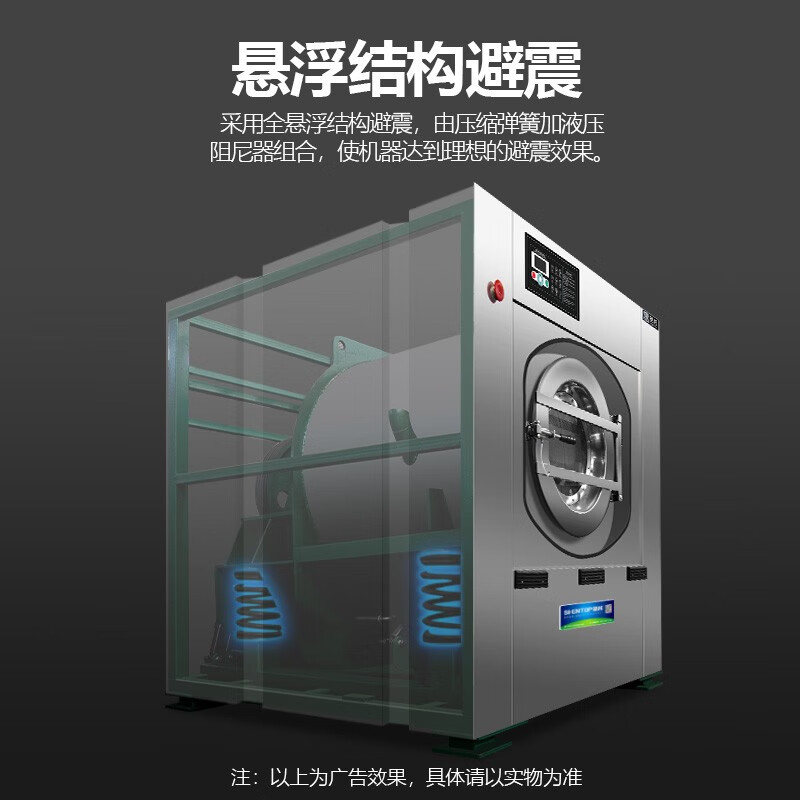 圣托(Shentop)全自动洗脱烘干一体机商用 大型工业水洗机脱水机 酒店宾馆床单洗衣机 STGQ-H25高清大图