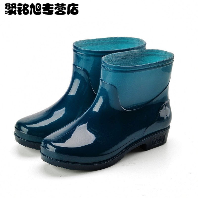 秋冬短筒女式防滑防水短靴绒棉鞋成人胶鞋厨房多色多款多功能生活日用家庭清洁清洁用品清洁工具水鞋水靴