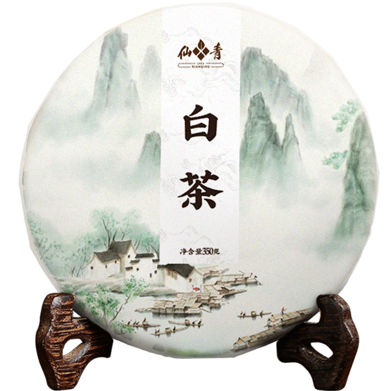 仙青白茶贡眉茶饼 350g/饼高清大图