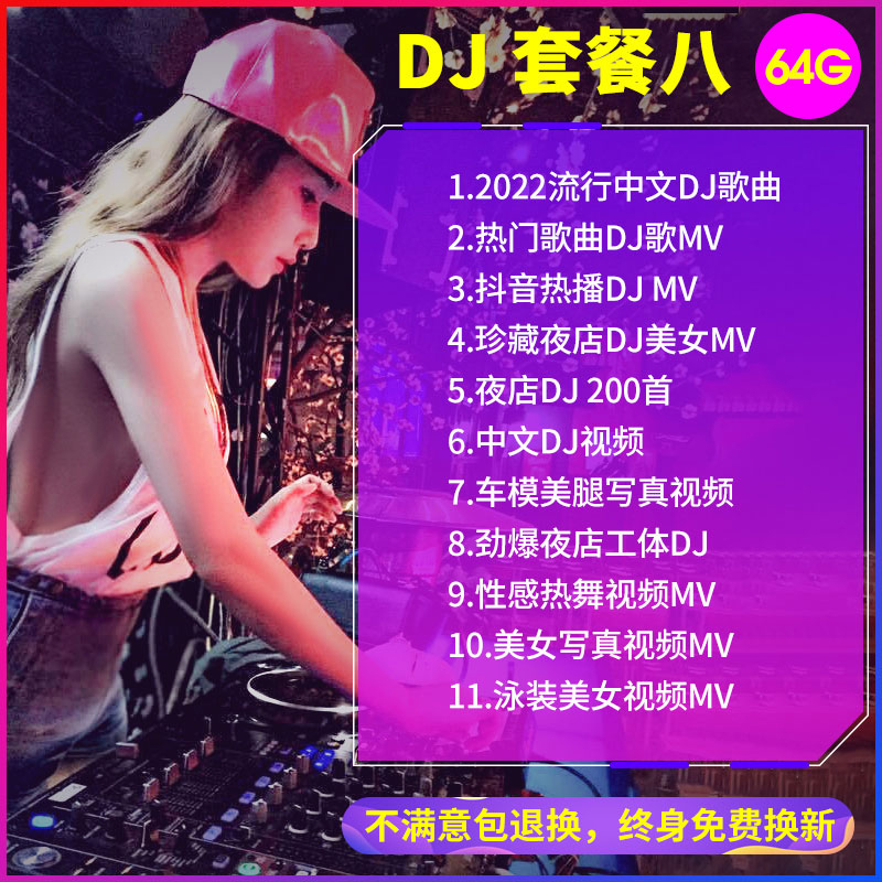 汽车载u盘歌曲无损高音质抖音流行热歌车用劲爆DJ舞曲d亅音乐优盘 套餐8【DJ+夜店+各类型4000首】64.g