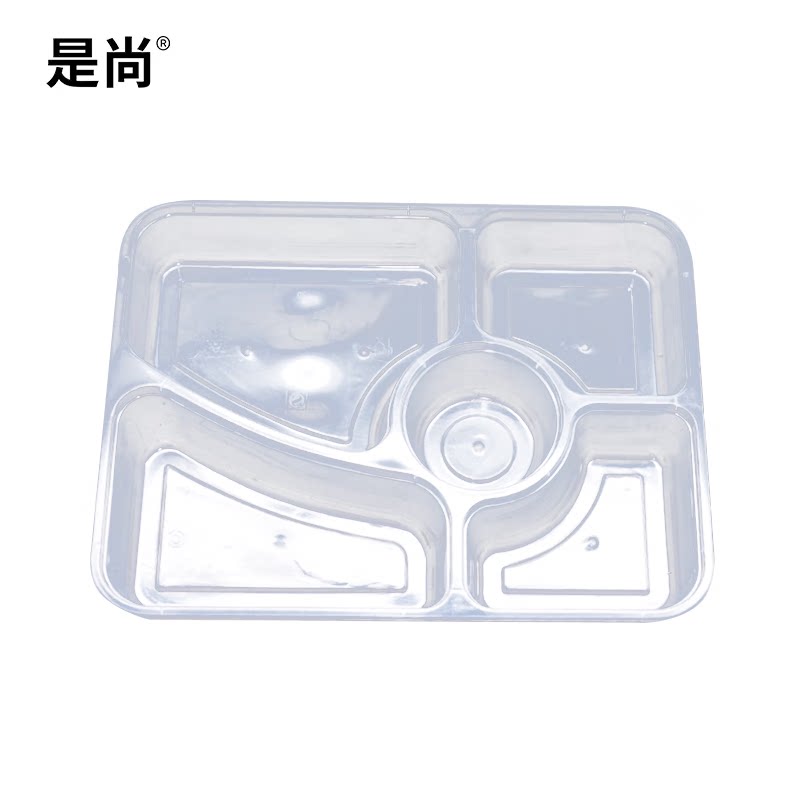 是尚 一次性餐盒 五格盒 150个/箱高清大图