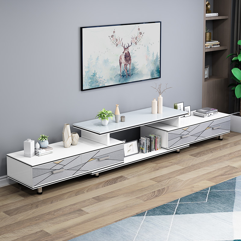 寻木匠电视柜茶几组合小户型现代简约北欧新款实木家用客厅伸缩电视