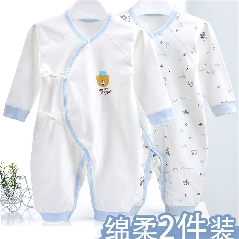 新生婴儿儿衣服智扣秋冬季棉打底和尚服刚出生宝宝连体衣冬装