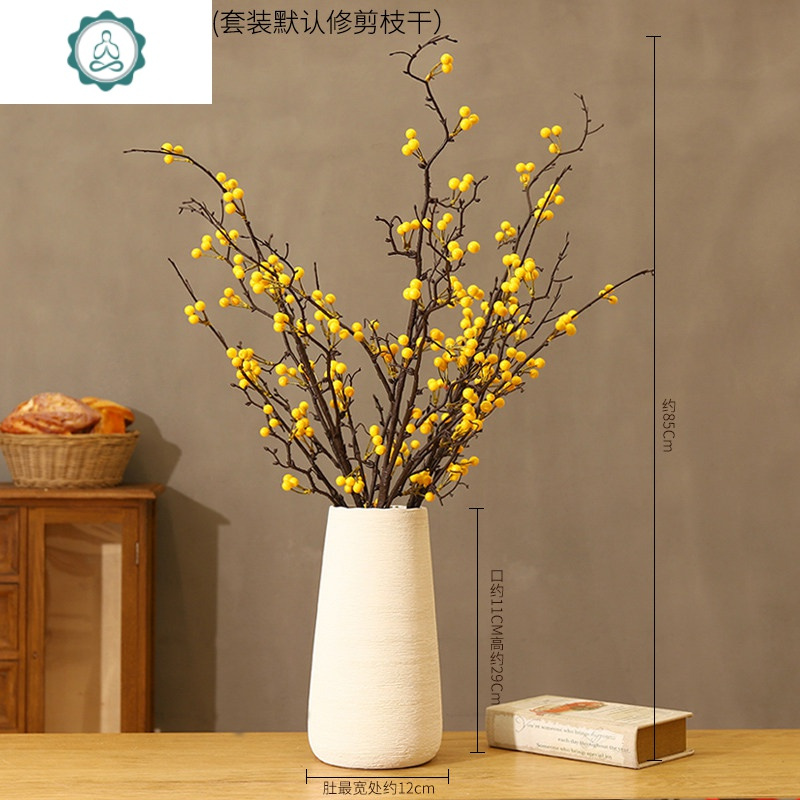 好运发财果落地红浆果仿真花客厅装饰花束摆放做仿真花