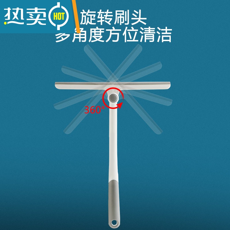 敬平家用玻璃刮子擦玻璃器窗户清洁刷双面刮刀擦窗器清洁工具刮水器 双面长款土金色高清大图