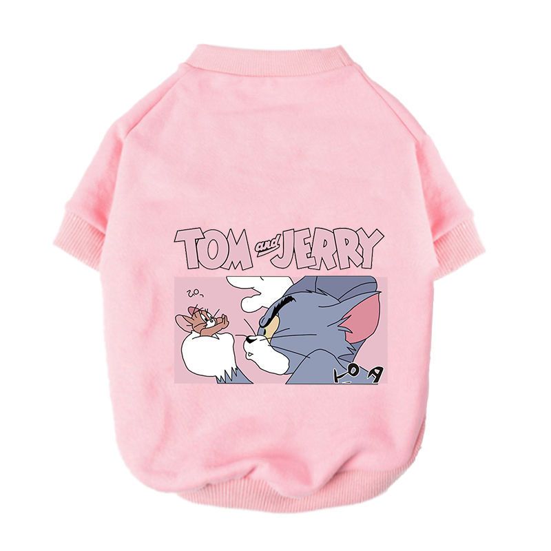 红卫粉猫和老鼠s24斤秋冬加绒宠物衣服猫和老鼠狗狗衣服小型犬服装