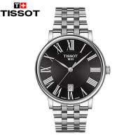 天梭(TISSOT)瑞士手表 卡森臻我系列腕表 钢带石英男表T122.410.11.053.00