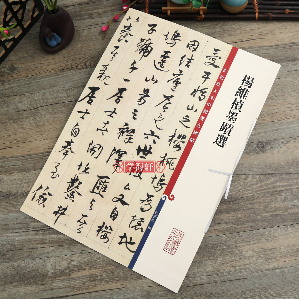 [正版]杨维桢墨迹选彩色放大本中国著名碑帖繁体旁注孙宝文行书草书毛笔字帖书法成人学生临摹帖古帖籍 上海辞书出版社学海轩高清大图