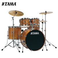 TAMA 架子鼓 炫彩之星RL52KH6 节奏伴侣 儿童初学者通用爵士架子鼓【五鼓三镲】舞台原声款 棕色SBW