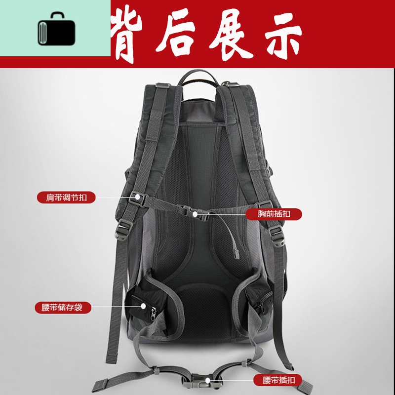 旅行包大容量女双肩休闲背包轻便防水旅游运动多功能男户外登山包NEW LAKE女士双肩包高清大图