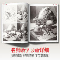 [正版]正统素描静物 2021沐尚文化单体组合基础石膏几何体临摹范本基础技法美术绘画画册零基础高中初学新手照片对画高考