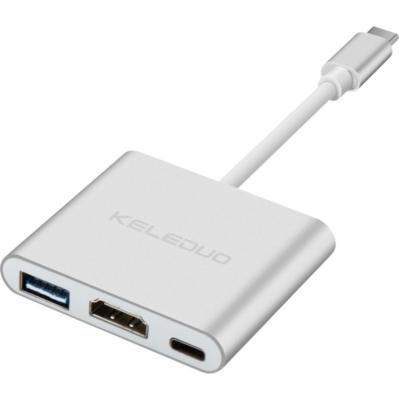 三合一 带充电 usb hdmi type-c转hdmi vga接头适用苹果macbook华为14