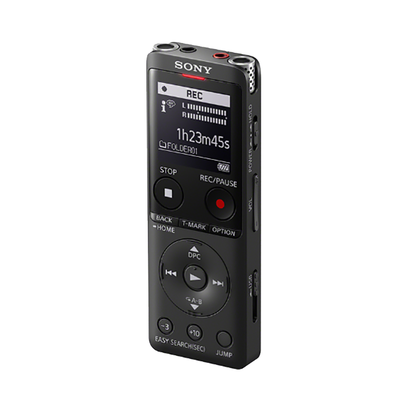 索尼(SONY)录音笔ICD-UX570F 4GB 智能降噪升级款 专业线性录音棒 商务学习采访支持内录 黑色