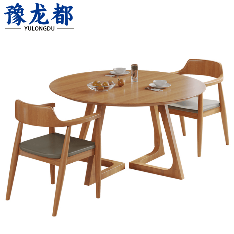 豫龙都休闲桌椅实木套