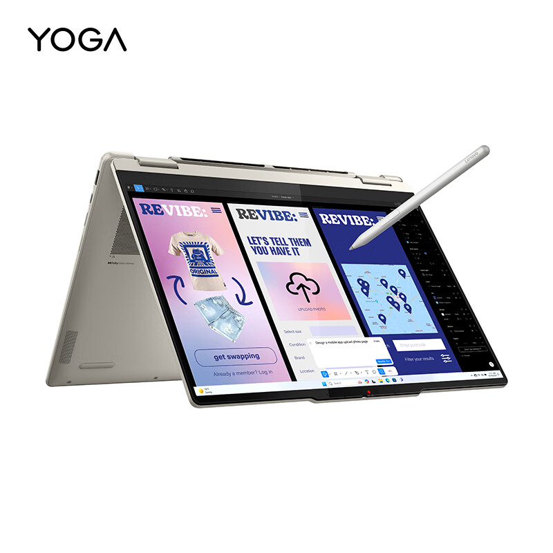 联想(Lenovo)YOGA14 360 14 AI元启翻转触控屏轻薄笔记本电脑 2代酷睿Ultra7-258V 32G 1T 2.8K高刷触控OLED带笔有机硅皮A面纳米皮浅海贝高清大图