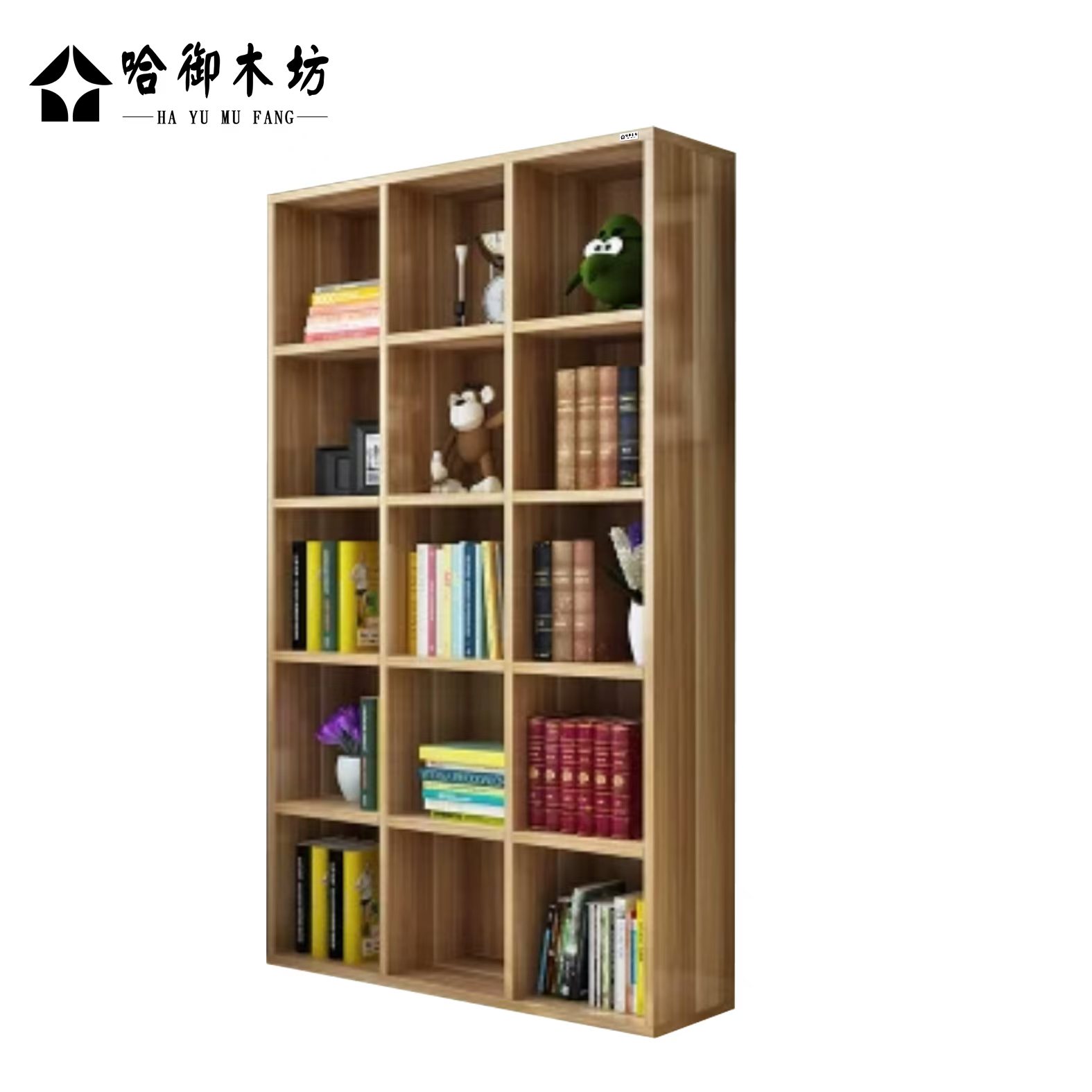 哈御木坊可定制双柱双面书架可拆装900*450*2000mm/组高清大图