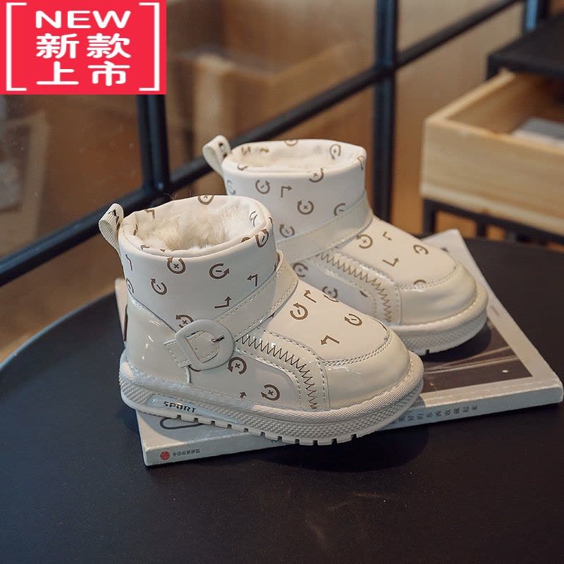 可莉允nextlori儿童雪地靴加绒加厚2022新款女童保暖防滑棉靴冬季短靴子图片