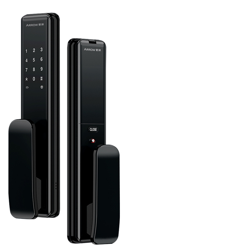 arrow箭牌a7陨石灰智能指纹锁家用防盗指纹密码锁远程电子锁推拉式