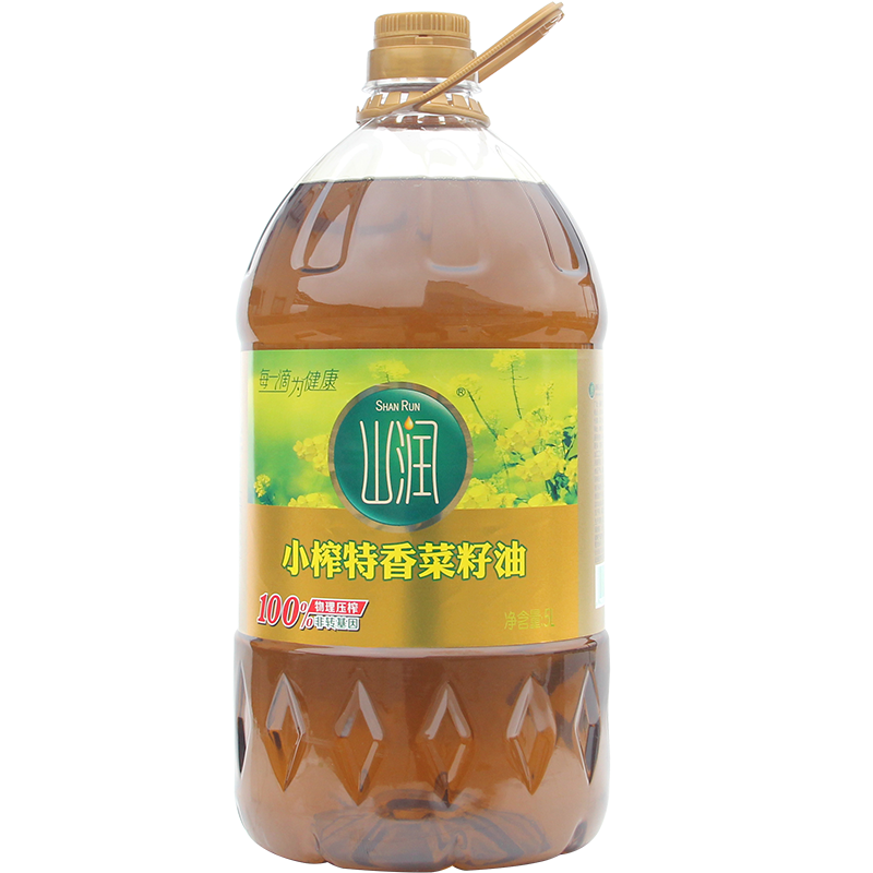山润小榨特香菜籽油5L 非转基因 物理压榨