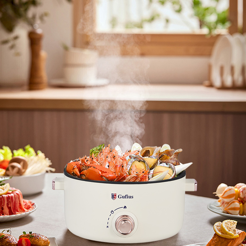 古菲斯-(GUFIUS)家用多功能锅 电火锅 电炒锅 电煮锅 电锅一体锅 多功能电煮锅GFHG-3510!高清大图